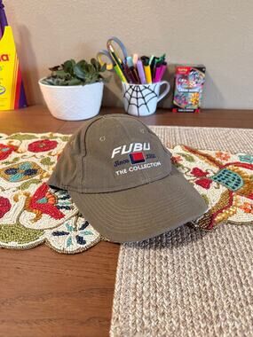 90s Fubu Vintage Olive Green Dad Baseball Rap Strapback Hat Southpole Phat Farm